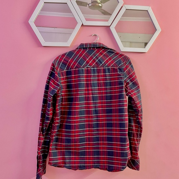 Lee Cooper Check Pure Cotton Shirt Red and Blue - Picture 2 of 4